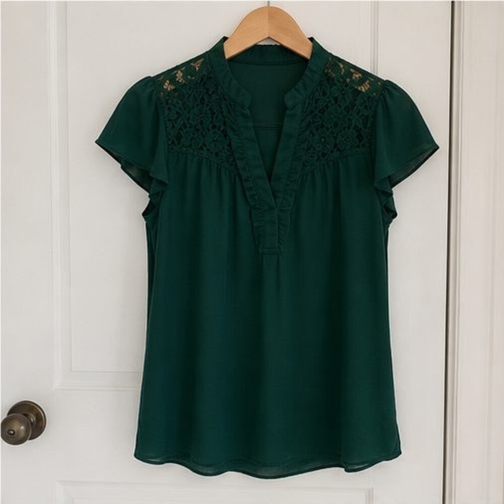 Emerald Puff Sleeve Top